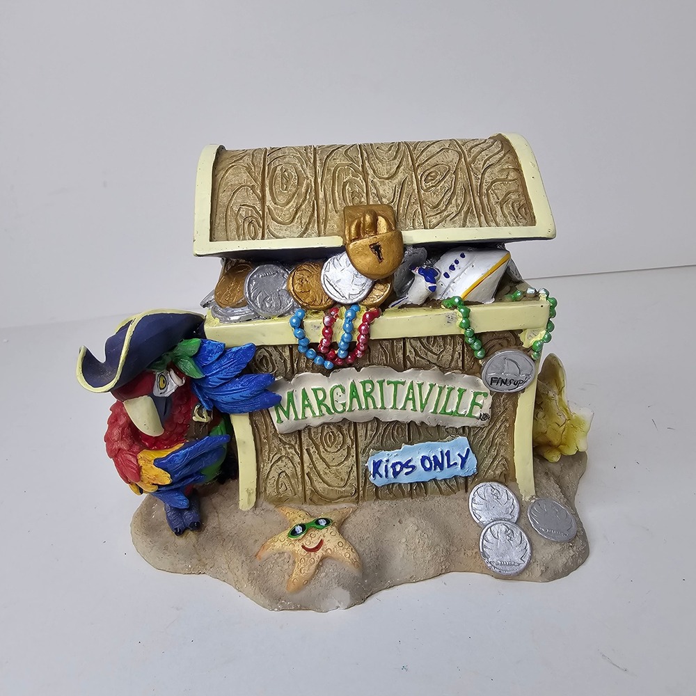 Margaritaville Kids Only Treasure Chest Parrot Bank Jimmy Buffett 2006